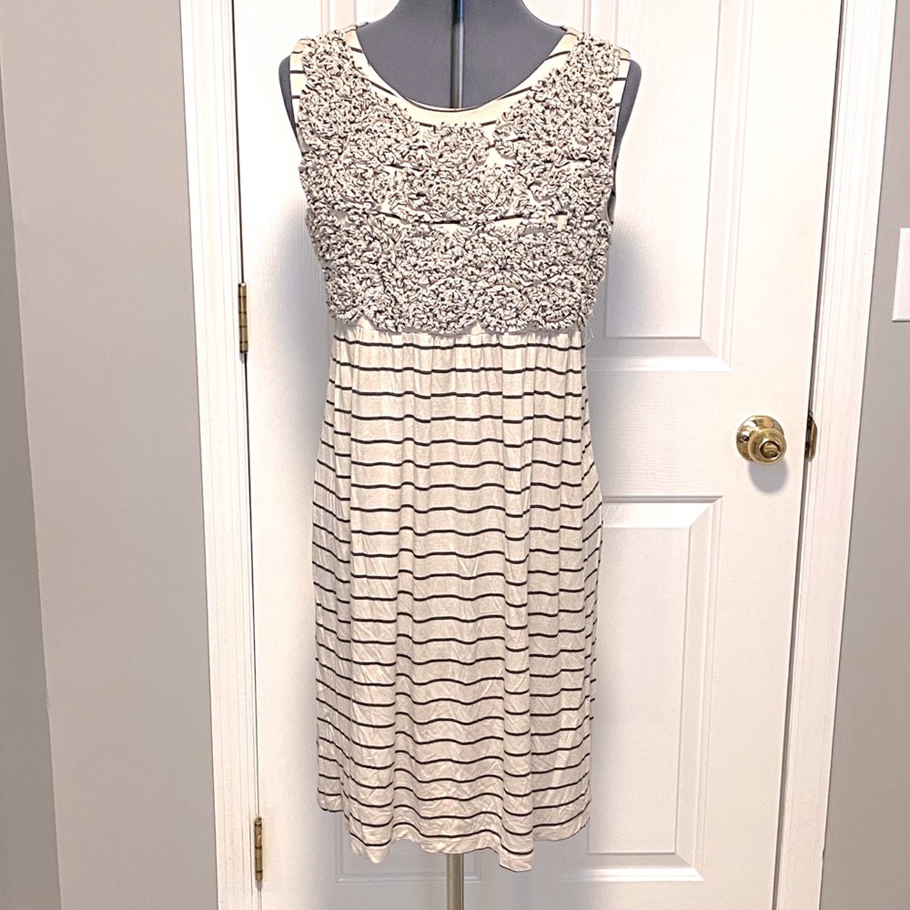 Design History striped rosette dress L 408